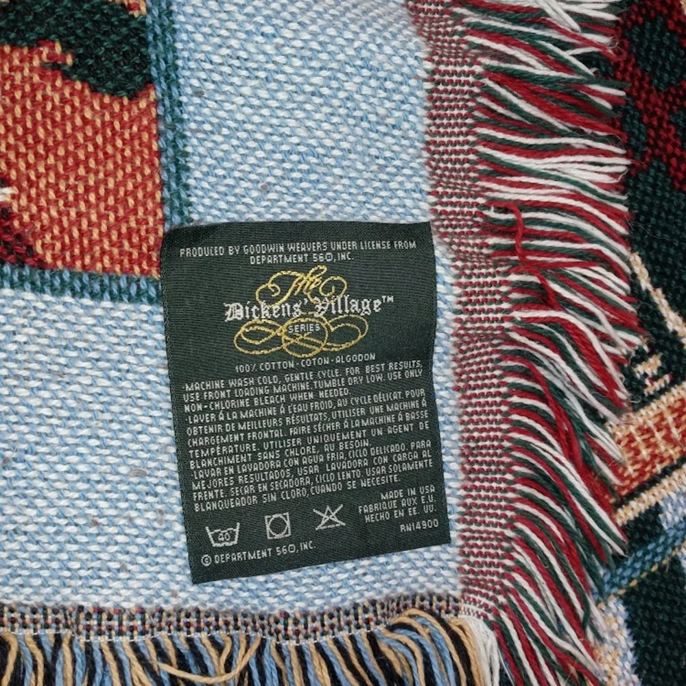 Dickens Village Tapestry blanket Christmas